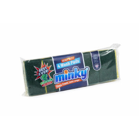 Губки для миття посуду антибактеріальні Minky Heavy Duty, 4 шт